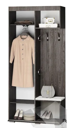 Прихожая Варда ясень темный/белый Прихожая Варда ясень темный/белый