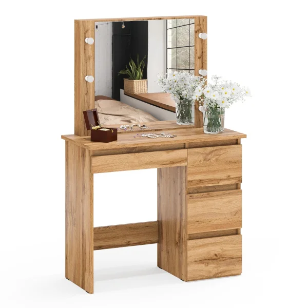 Стол косметический с подсветкой Сура дуб вотан Стол косметический с подсветкой Сура дуб вотан
