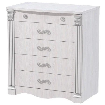 Комод Ольга-1Н белый экспо/анкор светлый