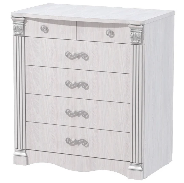 Комод Ольга-1Н белый экспо/анкор светлый Комод Ольга-1Н белый экспо/анкор светлый