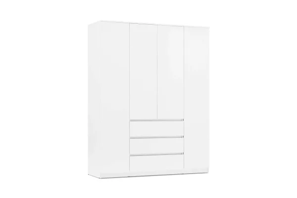 Шкаф Челси 1600 белый/белый глянец