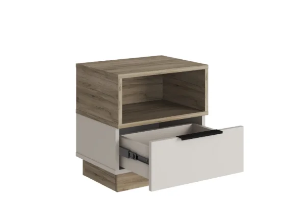 Тумба прикроватная Бохо ТМ-002 дуб крафт серый/кашемир Тумба прикроватная Бохо ТМ-002 дуб крафт серый/кашемир