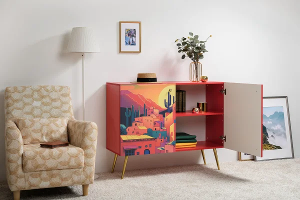 Комод Кармин 16.230.03 красный/белый шагрень Комод Кармин 16.230.03 красный/белый шагрень