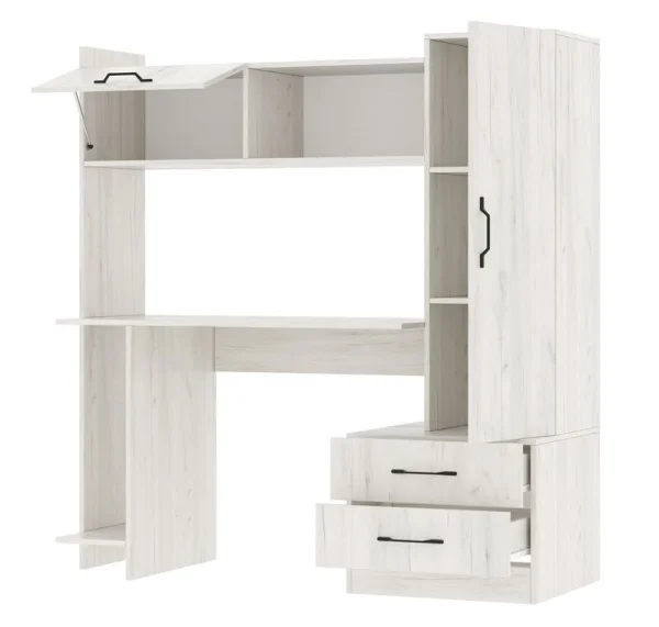 Стол компьютерный ПКС-7 дуб крафт белый