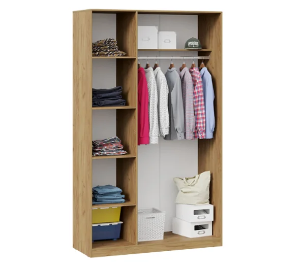 Шкаф комбинированный Хилтон дуб крафт золотой/белый матовый