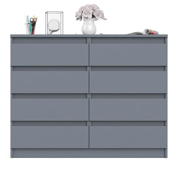Комод восемь выдвижных ящиков МК 1200.8 графит Комод восемь выдвижных ящиков МК 1200.8 графит