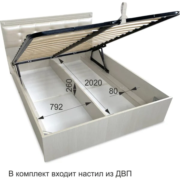 Кровать Азалия-16 с подъемным механизмом бодега белый Кровать Азалия-16 с подъемным механизмом бодега белый