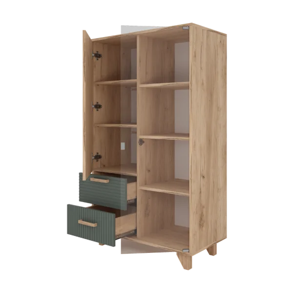 Шкаф-витрина Ньерд дуб вотан/можжевельник Шкаф-витрина Ньерд дуб вотан/можжевельник