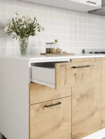 Кухня Дуся 2.0 белый/дуб бунратти