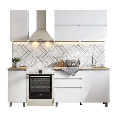 Кухонный гарнитур Токио 1,6 белый текстурный