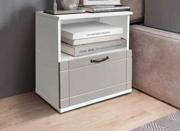 Тумба прикроватная ТПР-3 белый/латте Тумба прикроватная ТПР-3 белый/латте