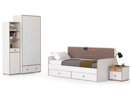 Модульная детская мебель Вуди белый премиум/дуб крафт золотой Модульная детская мебель Вуди белый премиум/дуб крафт золотой