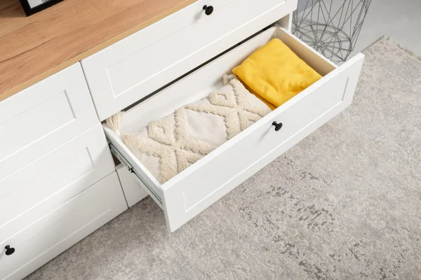 Комод Остин 16.240 белый шагрень/дуб крафт золотой Комод Остин 16.240 белый шагрень/дуб крафт золотой