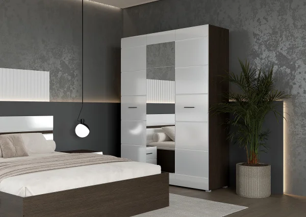 Спальня Ненси венге/белый глянец Спальня Ненси венге/белый глянец