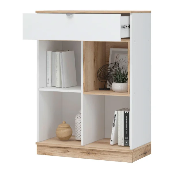 Комод 1 ящик Юкки КМ-800 дуб делано/белый Комод 1 ящик Юкки КМ-800 дуб делано/белый