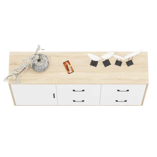 Комод 125-1504 дуб сонома/белый Комод 125-1504 дуб сонома/белый