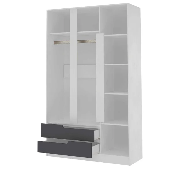 Спальня Гавана белый/серый графит Спальня Гавана белый/серый графит