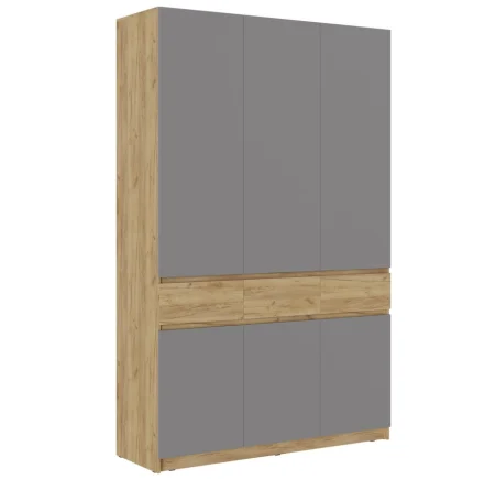 Шкаф Бостон ШК-002 дуб крафт золотой/серый шифер