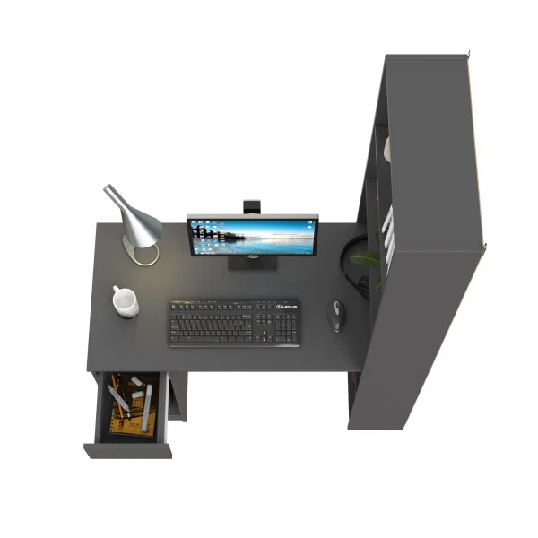 Стол компьютерный Лайт 10.01 темно-серый