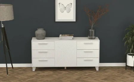 Комод Копенгаген белый/белый матовый