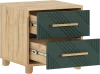 Тумба прикроватная Ирис браш мени грин/дуб крафт (2 шт)