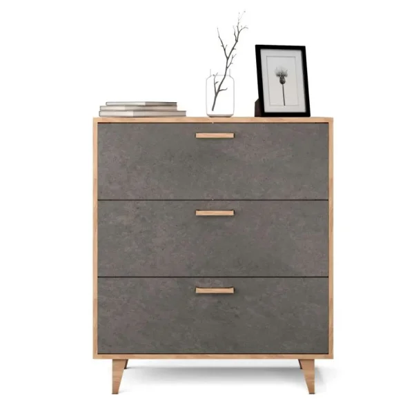 Комод Эго К-3 (НГ) дуб крафт золотой/камень темный Комод Эго К-3 (НГ) дуб крафт золотой/камень темный