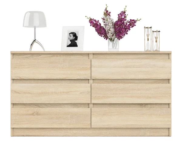Комод на шесть ящиков МК 1380.6 дуб сонома Комод на шесть ящиков МК 1380.6 дуб сонома