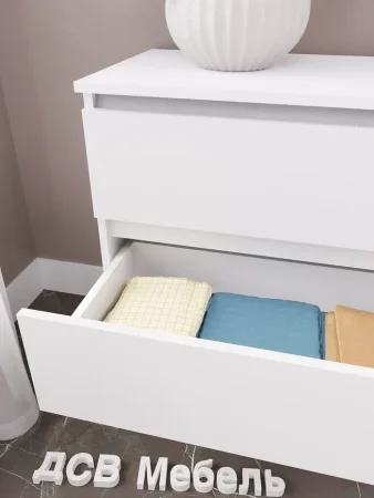 Комод шесть ящиков Мори МК 1380.6 белый