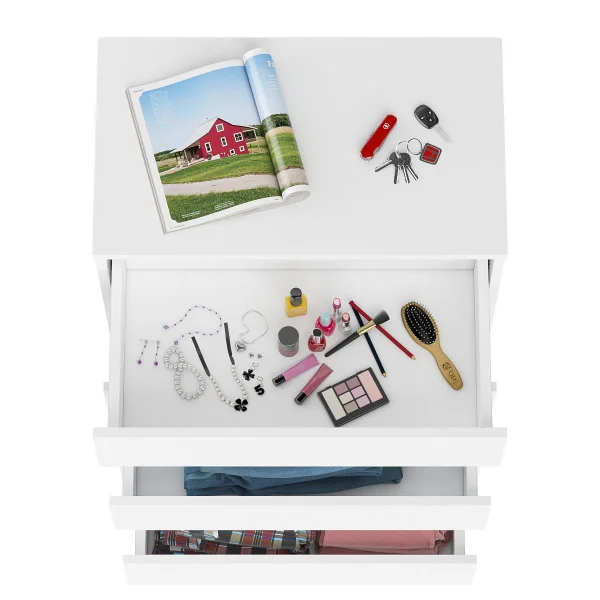 Узкий комод пять ящиков МК 700.5 белый Узкий комод пять ящиков МК 700.5 белый