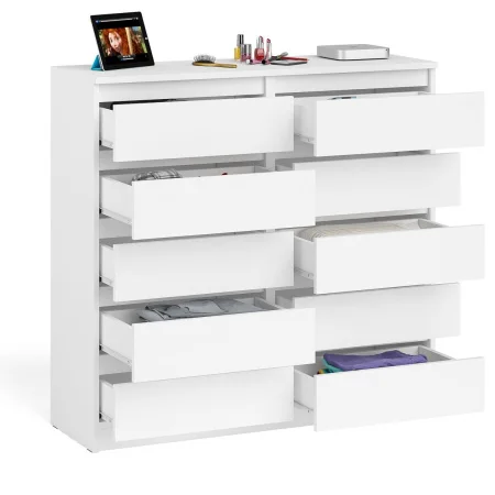 Комод десять выдвижных ящиков МК 1200.10 белый