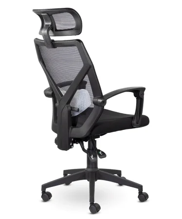 Кресло Астон М-711 Black с подголовником черный