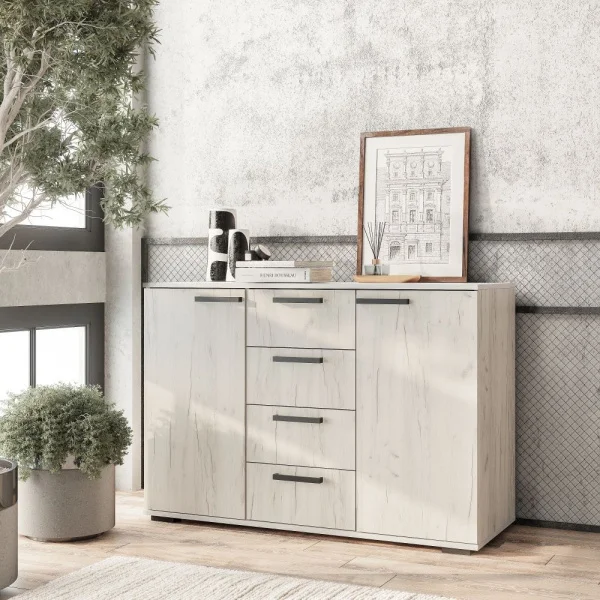 Комод Стандарт №2 дуб крафт белый