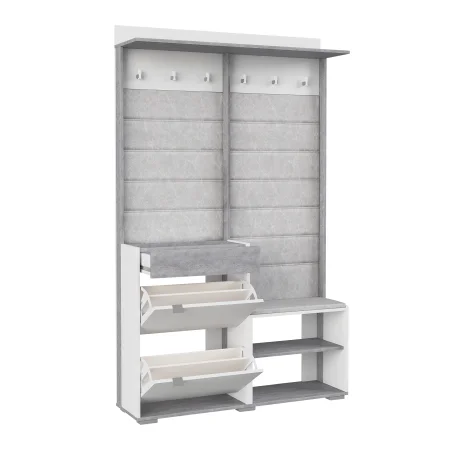 Прихожая Акцент №4 белое сияние/цемент светлый