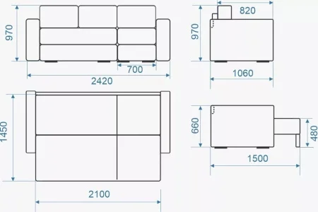Угловой диван Патрик