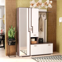 Прихожая Саша-6 ясень анкор темный/ясень анкор светлый (левая)