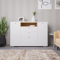 Комод Ланс К303 белый/дуб бунратти