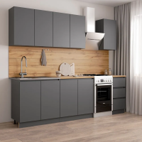Кухонный гарнитур Мори 2,0 графит Кухонный гарнитур Мори 2,0 графит