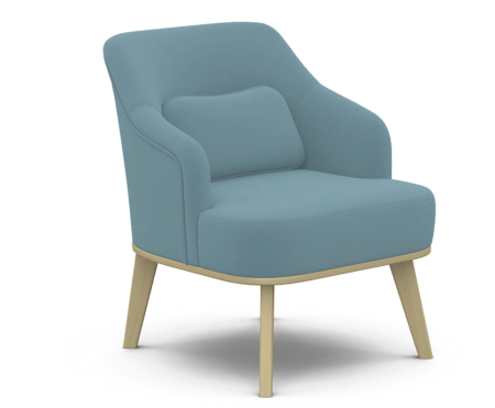 Кресло Комфорт-5 низкая спинка catania dusty blue (микровелюр)