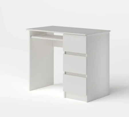 Стол письменный Охта Лайт 6.3 белый правый