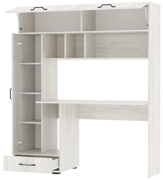 Компьютерный стол ПКС-1 дуб крафт белый