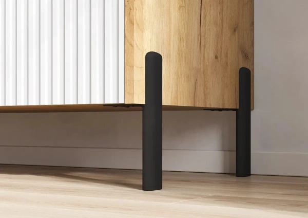 Комод Оливия (металл) дуб крафт/браш вайт Комод Оливия (металл) дуб крафт/браш вайт