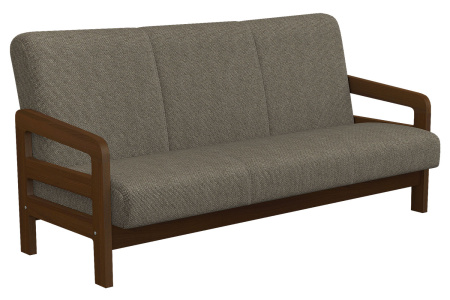 Диван Вега-34 SCANDINAVIA brown wood (рогожка)