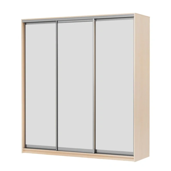 Шкаф-купе трехдверный Мираж 17 зеркальный дуб млечный