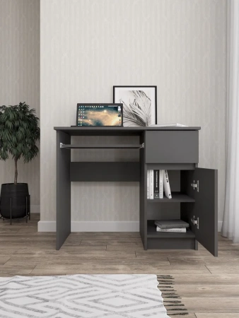 Стол письменный Мори МС-1 правый графит