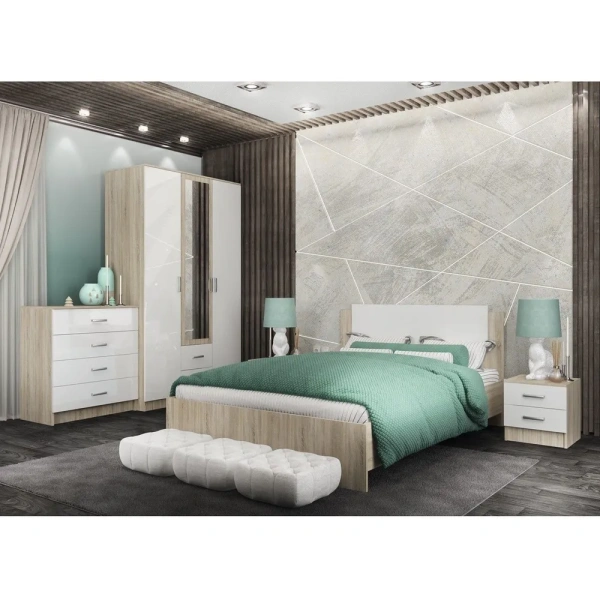 Комод Софи СКМ 800.1 дуб сонома/белый глянец Комод Софи СКМ 800.1 дуб сонома/белый глянец