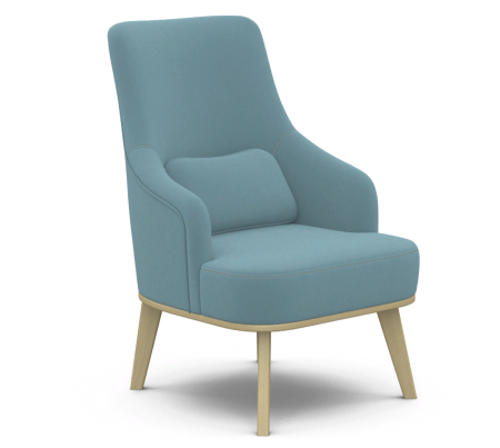 Кресло Комфорт-5 высокая спинка catania dusty blue (микровелюр)