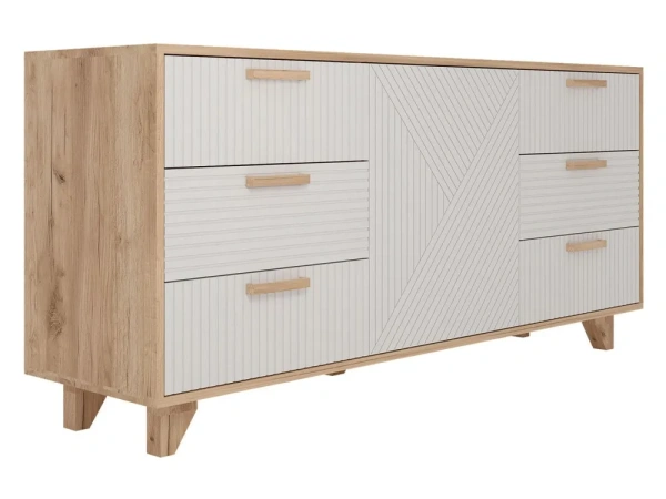 Комод Ньерд 1500 дуб вотан/белый софт Комод Ньерд 1500 дуб вотан/белый софт