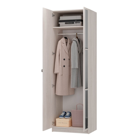 Шкаф двухстворчатый Зарина ШК-01 ясень белый