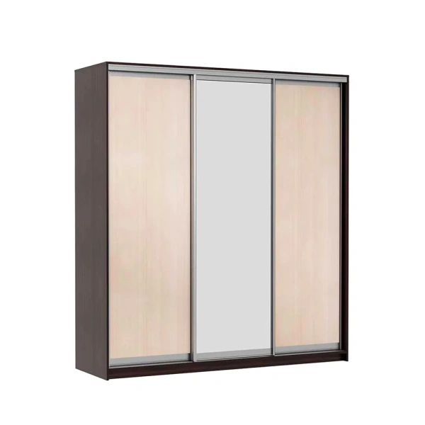 Шкаф-купе трехдверный Мираж 20.1 с зеркалом венге/дуб млечный