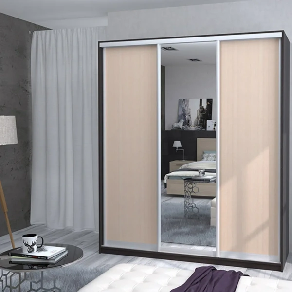 Шкаф-купе трехдверный Мираж 20.1 с зеркалом венге/дуб млечный